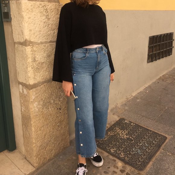 jeans that button on the side